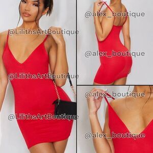 PrettyLittleThing Basic Strappy Bodycon Dress(C015)-Size 4 for Women